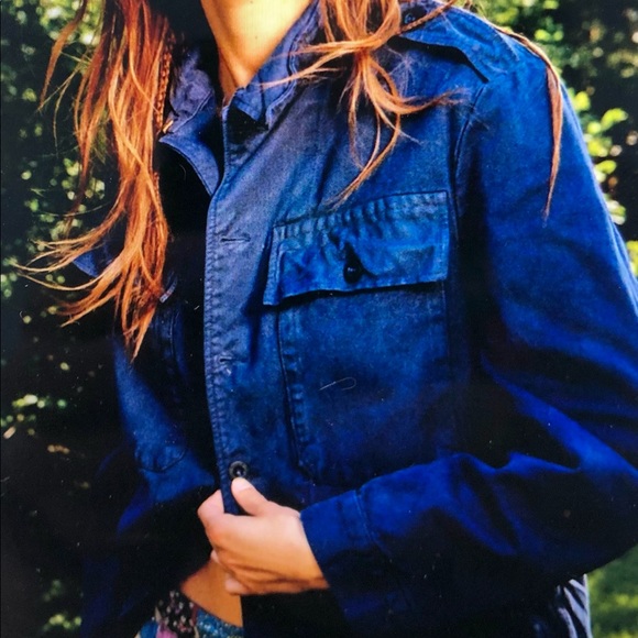 Navy blue canevas chore jacket. - Picture 3 of 6